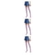 thumbnail image 3 of Paquete de 2 calcetines a rayas Minnieouse talla grande hasta el muslo transpirables cómodos cálidos rosa, 3 of 6