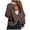 Brown, variant on Open Back Workout Tops for Women Long Sleeve Cropped Athletic Clothes Gym Running Yoga Sports T Shirts