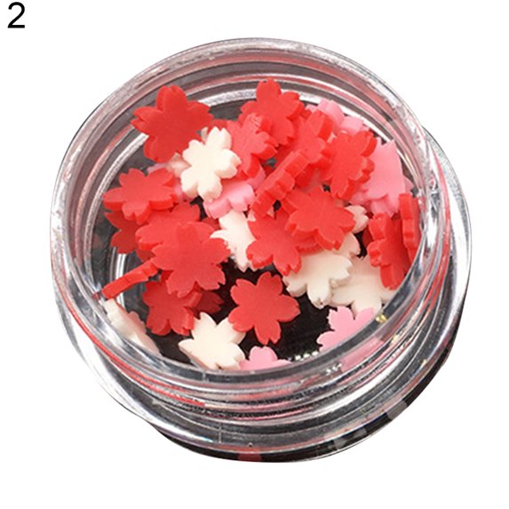 UDIYO Polymer Clay 3D Nail Art Fruit Slice Flower Petal Love Heart DIY Decoration