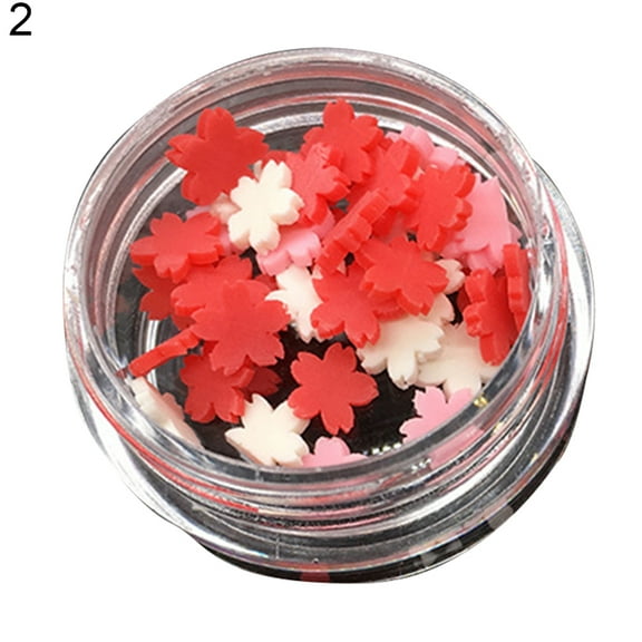 UDIYO Polymer Clay 3D Nail Art Fruit Slice Flower Petal Love Heart DIY Decoration