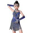 thumbnail image 1 of Trajes de baile para niñas yuxing Vestido de cha cha falda de tango rojo 160, 1 of 5