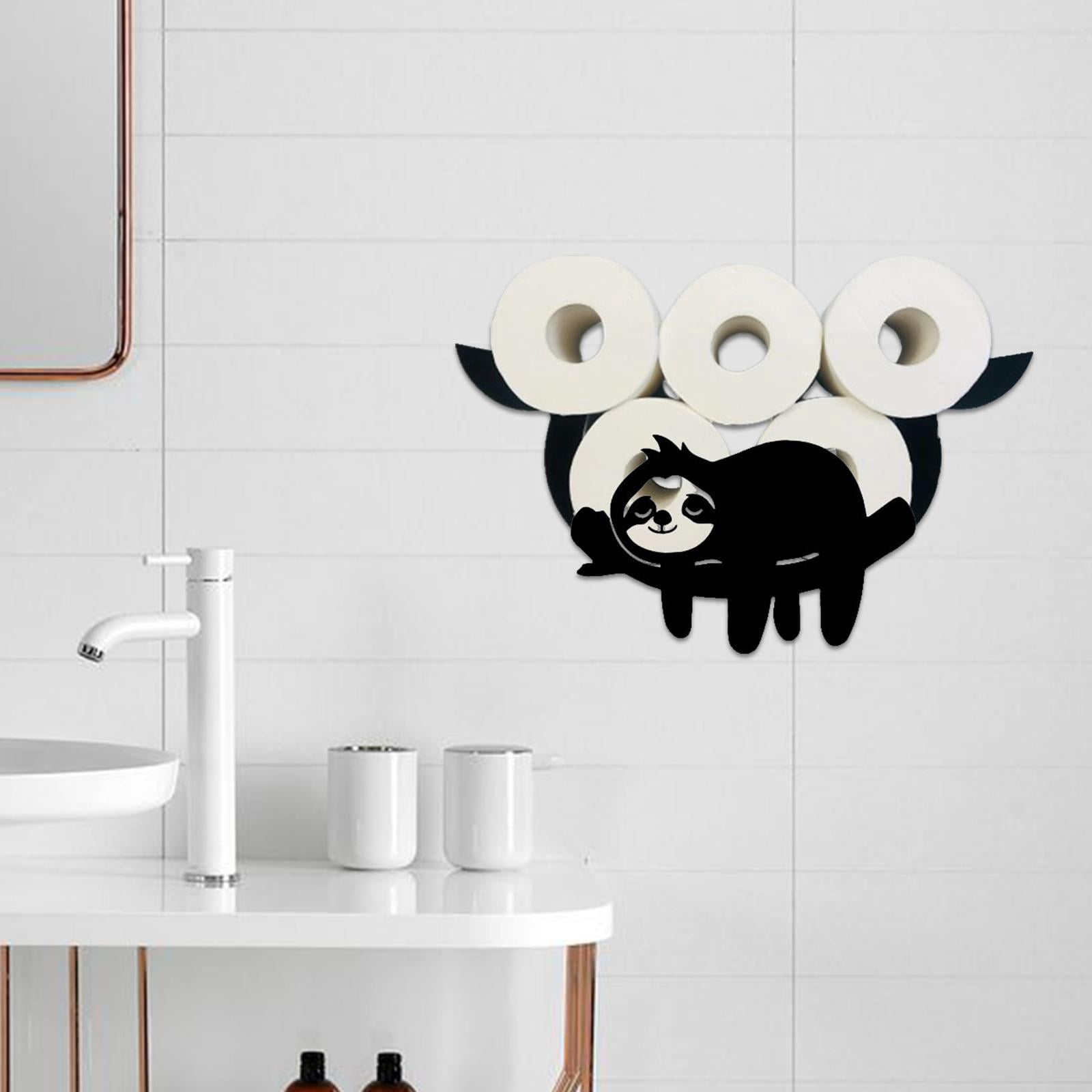 Fiocias Animal Decorative Toilet Paper Holder Wall Mount Iron Tissue Basket Freestanding
