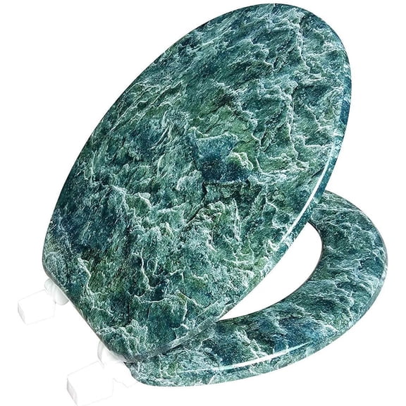 J&V Textiles Round Toilet Seat With Easy Clean & Change Hinge (Jade)*