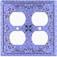 thumbnail image 3 of Metal Light Switch Plate Cover Purple Paisley Bandana Spotted Tile Pattern TIL082, 3 of 13
