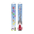 thumbnail image 2 of POLISE Spaces Easter Couplets Banner with Eggs Rabbits, 70.9 Inch Long Spring Festive Door Hanging Decor, Polyester Fabric Party Backdrop for Home Porch Mantel Wall Photo Booth Decoration, 2 of 6