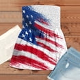 thumbnail image 5 of 4th of July Tube Tops for Women Strapless Smocked Bandeau Tops Casual Pleated Flowy Tops Sleeveless Tank Tops, 5 of 5