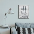 thumbnail image 2 of Stupell Industries Life's Better At Cabin Phrase Rural Forest Home Black Framed by Kim Allen, 2 of 8