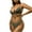Olive Green, variant on WREESH Womens Halter Bikini Set High Cut Bikini Solid Color Swimwear Two-Piece Slim Swimsuit Bikini Straped Swimsuits Beach Bathing Suit Olive Green