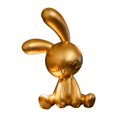 thumbnail image 2 of Estatua de conejo, figura de conejo, escultura de resina única, adorno de animal para sala de estar, armario, TV, mesa, decoración del hogar, 2 of 9