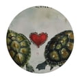 thumbnail image 4 of PIKWEEK Table Cloth Round Table Cover Turtle Valentine's Day Turtle Love You Long Time Gifts White, 4 of 8