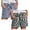 Blue & Green, variant on SGMVNU 2 Pack Summer Striped Shorts for Women Casual Loose Drawstring Waist Boxers Pull On Shorts with Pockets, Green & Coffee, Size S