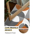 thumbnail image 4 of Retro Geometric Area Rug for Bedroom 5x7 Ft Art Decor Orange Gray Semicircle Super Soft fuzzy Throw Rug Non-Slip Fluffy Plush Indoor Floor Carpet for Living Room Nursery Home Decor, 4 of 8