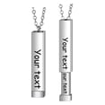 thumbnail image 1 of Personalized Vertical Bar Necklace, Custom Necklace Engraved Name Jewelry Gift α E2M6, 1 of 4