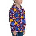 thumbnail image 3 of Fotbe Cute Flat Hand Drawn Fishes Pattern Youth Pullover Hooded Sweatshirt, Boys Hoodie, Kangaroo Pocket Hoodie for Kids Girls -Large, 3 of 6