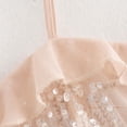 thumbnail image 4 of Womens Cropped Tank Tops Spaghetti Strap Ruffled Sequin Camisole Top for Women Backless Tie Front Summer Party Shirts, 4 of 6