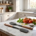 thumbnail image 3 of Unique Bargains Silicone Spatula Set, Kitchen Utensils with Tools Black 13.4x2.4x0.8 inch, 3 of 5