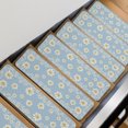 thumbnail image 3 of Sky Blue Daisy Flower Stair Treads Non Slip for Steps Farmhouse Floral Summer Country 4 Pcs Reusable Adhesive Stair Runner Mats for Dogs Elders Carpet Treads Rugs for Staircase 8x30 In, 3 of 9