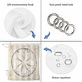 thumbnail image 5 of Sand Dollar Coastal Bathroom Shower Curtains with 12 Hooks Polyester Waterproof Shower Curtain for Stalls and Bathtubs Summer Beach Beige Sea Decorative Bathroom Privacy Curtain 36x78 Inches, 5 of 8