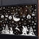 thumbnail image 1 of 9 hojas de pegatinas navideñas para ventanas, pegatinas decorativas navideñas con copos de nieve para ventanas, pegatinas navideñas reutilizables de PVC electrostático para ventanas, 1 of 5