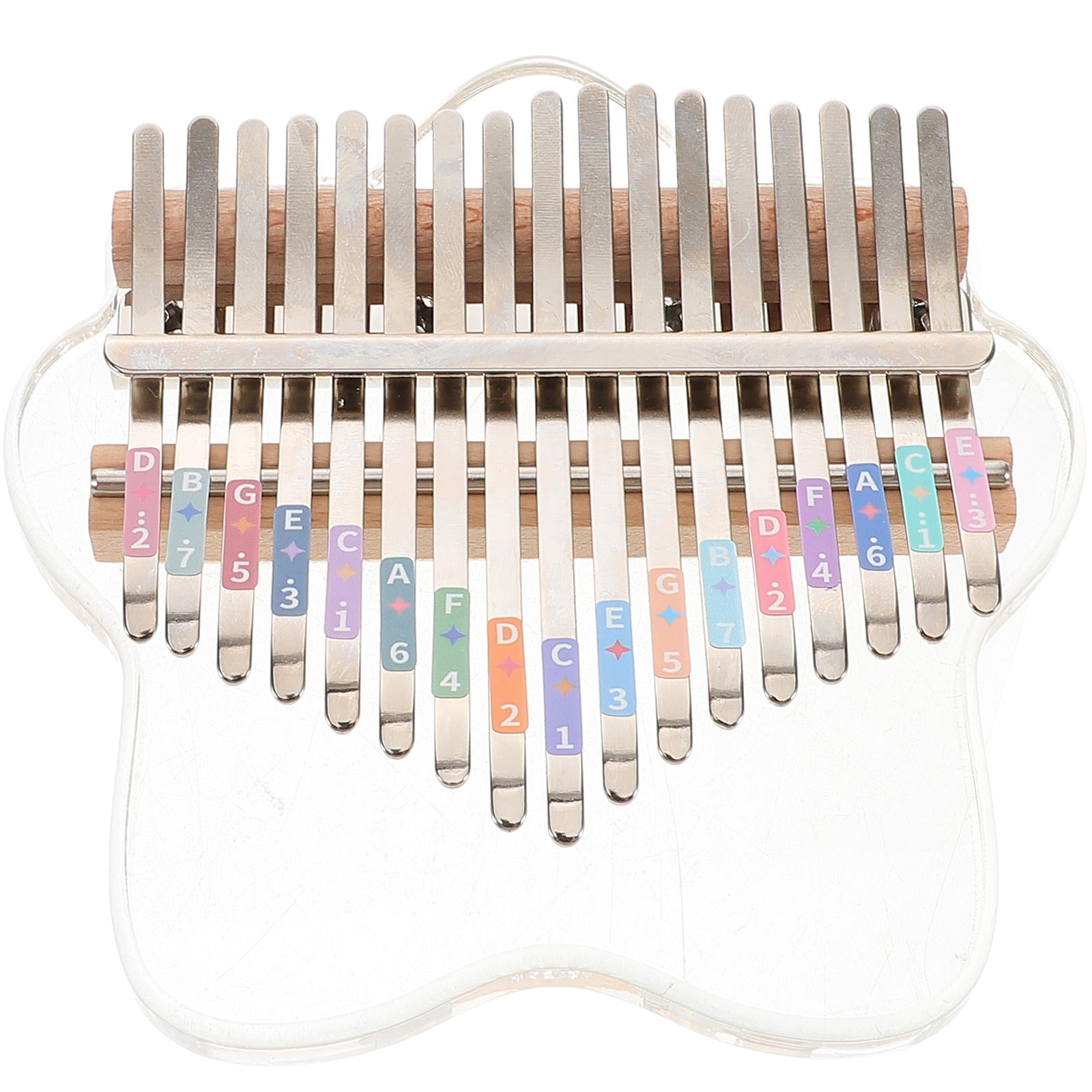 Masteelf 3pcs Transparent 17-Key Thumb Piano with Tuning Hammer Portable Kalimba for Beginners Thumb Piano Portable Kalimba Hand Piano Musical Instrument