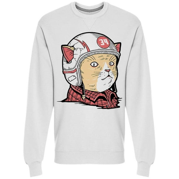 Cat Racer Sweatshirt Men -Image by Shutterstock, Male Large