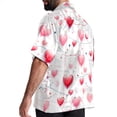 thumbnail image 3 of Valentine's Day Love ECG Men's Short Sleeve Beach Shirts, Casual Poplin Button Down Shirt, Summer Casual Printed Unisex Shirts, 3 of 6
