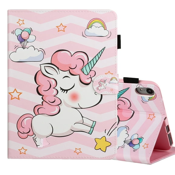Allytech iPad mini 6 Case, iPad mini 7 8.3" Case, Folio Flip Cover Auto Sleep Wake Protective Shockproof Multi Angle Viewing Stand Stylish Case for Apple iPad mini 6th 7th Generation, Unicorn