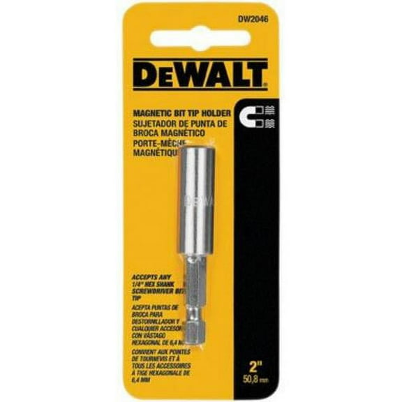 DeWalt DW2046 Impact Ready Magnetic Bit Tip Holder, 2", Each