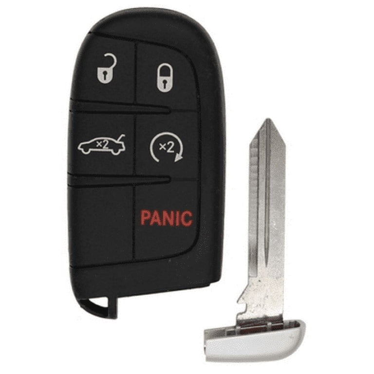 4 Button Chrysler 200 Smart Proximity Remote Key 68155686AB/AA - Includes New Duracell Battery, Uncut Emergency Key