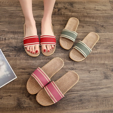

Vedolay Babouche for Summer Slippers for Women/Men Cozy Fuzzy Fluffy Slippers Indoor Outdoor Red 9.5