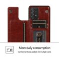 thumbnail image 4 of for Samsung Galaxy A52 Wallet Case with Card Holder,PU Leather Kickstand Card Slots Case Double Magnetic Clasp Durable Shockproof Cover for Samsung Galaxy A52 5G 6.5" Brown-SK, 4 of 11