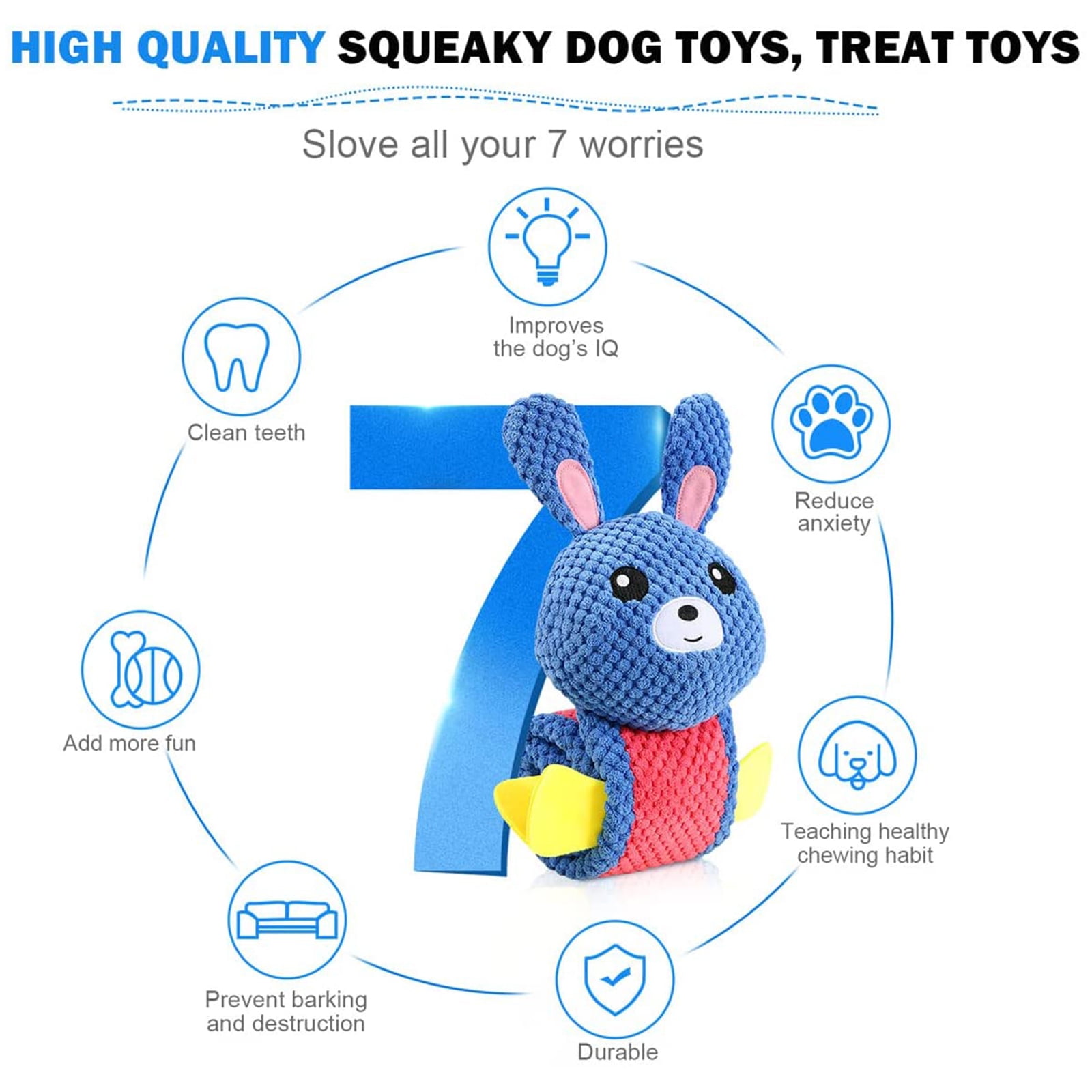 AWOOF Dog Snuffle Toy, Interactive Dog Toys for Boredom,Hermit Crab Shape  Squeaky Dog Chew Toys for Small Medium Dogs Release Stress, Snuffle Toys  for