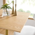 thumbnail image 7 of Modway Lippa 28" Square Modern Wood & Metal Bar Table in Gold/Natural, 7 of 7