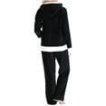 thumbnail image 3 of Frankie & Johnny Women's Fleece 2-Piece Zip-Up Hooded Loungewear Pajama Set, 3 of 5