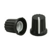 Unique Bargains 10 Pcs 6mm Shaft Hole Dia White Mark Black Potentiometer Pot Knobs Caps