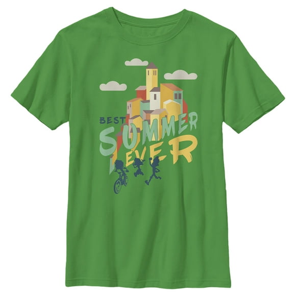 Boy's Luca Best Summer Ever  T-Shirt - Kelly Green - Small