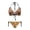 Cute Capybara Face Print & Orange Fruit Pattern, variant on Rainbow Tie-Dye Halter Neck Bikini Set - Glitter Accented Two Piece Triangle Swimsuit with Tie Sides - Sexy Quick Dry Bathing Suit for Beach & Pool Vacations