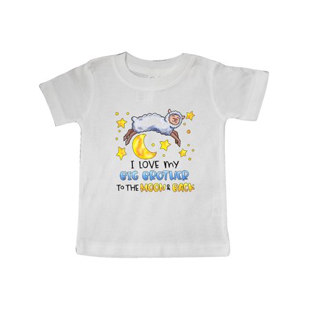 

Inktastic I Love my Big Brother to the Moon and Back Cute Sheep Gift Baby Boy or Baby Girl T-Shirt