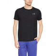 thumbnail image 1 of Under Armour Men's Seamless T-Shirt, Black (001)/Graphite, Small, 1 of 6