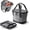 Heather Cool Gray/Midnight Black - Small, variant on CleverMade Tahoe Collapsible Cooler Bag, 18 Can Capacity, Dusty Teal Striped