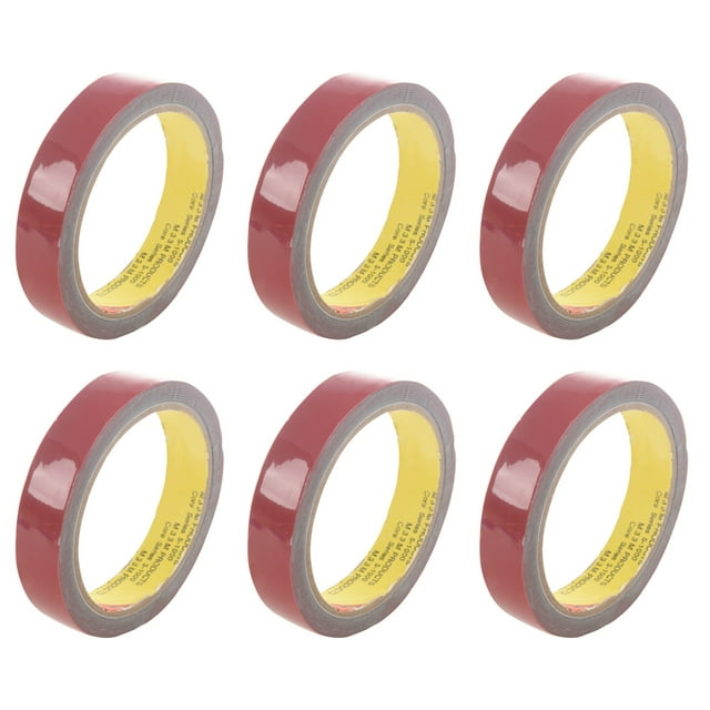6X Strong Permanent Double Sided Super Sticky Foam Tape Roll for Vehicle Car, Red 20MMx3Meter