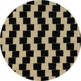 thumbnail image 1 of Ahgly Company Machine Washable Indoor Round Abstract Night Black Area Rugs, 3' Round, 1 of 7