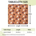 thumbnail image 2 of Spooky Halloween themed elastic edge table cover perfect for 34x34 inch square tables, features stretchy fitted design with pumpkin and ghost patterns for holiday decor, 2 of 6