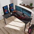 thumbnail image 2 of EUREKA ERGONOMIC 60 Inch Black Corner L Shaped Computer Desk, Home office Gaming Study Work Writing Table Long Large Sturdy Workstation Simple Modern with Metal Legs, Left Side, 2 of 5