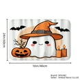 thumbnail image 4 of SXPUBZ Halloween Ghost Pumpkin Non Slip Flannel Floor Mat for Bathroom Kitchen Bedroom Decor 16x24 inch, 4 of 5