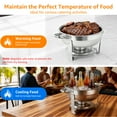 thumbnail image 7 of Jacgood Chafing Dishes for Buffet Set, 6 Pack Chafers for Catering, Round Chafing Dish Buffet Set with Lids, Chafers and Buffet Warmers Sets, Serving Food Warmer, 7 of 7