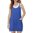 thumbnail image 2 of Babcutegg Dresses For Girls Soild Color Sleeveless Crew Neck Dress for Girls Blue 11 Years, 2 of 9