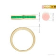 thumbnail image 4 of ANGARA Natural Channel Set Square Emerald Half Eternity Ring in 14K Yellow Gold for Women (Size-2mm) | May Birthstone, Birthday, Anniversary, Jewelry Gift for Women | Natural Emerald Ring, 4 of 9