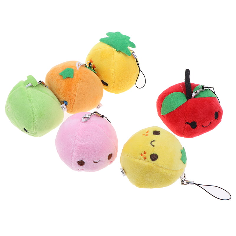 Fruit Plush Toy Mini Cute Soft Stuffed Toy Keychain Small Pendant Kids Gift xc 