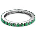 thumbnail image 2 of Emerald French Set Eternity Band 0.86 ct tw to 1.03 ct tw in 18K White Gold.size 5.0, 2 of 8